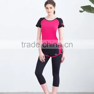 Top Selling Products Women V Back Sport Yoga Fitness Short Sleeve Top thumbnail-4