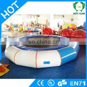 HI Top Quality 0.55mm PVC Inflatable Water Trampoline for Sale, Floating Trampolines for Inflatable Aqua Park thumbnail-1