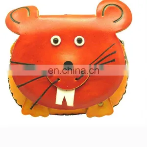 Custom Funny Animal Mouse Shaped Coin Purses Wholesale Kids Soft Leather Coin Purse MCP-0063 thumbnail-1