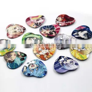 Disney & Sedex Audited Factory Direct Selling Heart Star Shape Tin Button Badge thumbnail-2