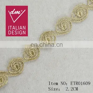 Top Hot Design Fashion Eye Shape Gold Lurex Tape for Wholesale Trim thumbnail-1