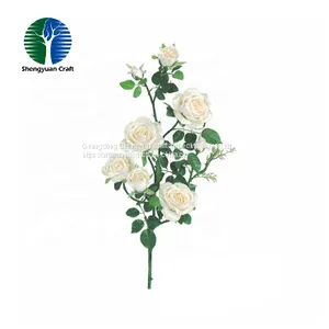 Artificial Single Rose Flower Customization Real Touch Silk PVC for Wedding Decoration thumbnail-1