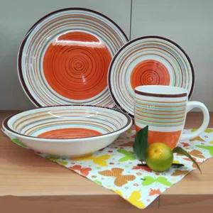 Saudi Arabia Market Brush Design Tableware Ceramic Dinnerware / Porcelain Dinner Set thumbnail-1