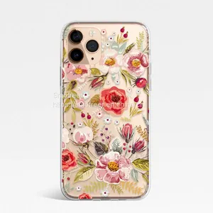 TPU Phone Case of Custom Design for IPhone XS Max TPU Flowers Cell Phone Case for Iphone 12 Mobile Phone Case thumbnail-1