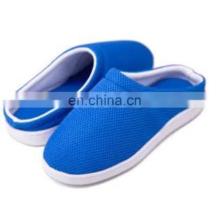 Wholesale Breathable Men's Original Two-Tone 3D Amazon Mesh Bamboo Fiber Gel Slippers Memory Foam Slipper thumbnail-6