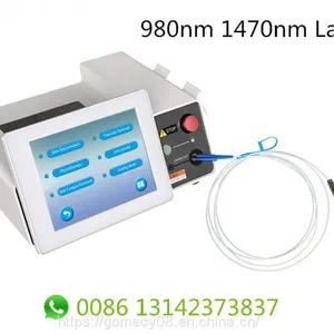 Dual Wavelength 980nm 1470nm Diode Laser Physiotherapy Proctology PLDD EVLT Treatment Hemorrhoids Removal Vascular Removal Lipolysis Fat Melting Nail Fungus Removal thumbnail-5