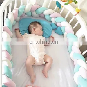 Knot Cushion,Crib Baby Bumper Cot Braid Pad Protector Braided Knot Pillow thumbnail-3