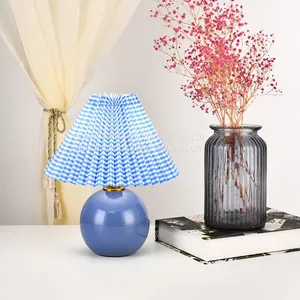 Led Night Light Usb Bedroom Bedside Lamp Decoration for Home Table Lamp Creative Nordic Retro Pleated Gift Desk Lamp thumbnail-5