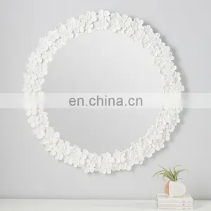 Customized Hot Sale Wood Wire Frame Wall Wooden Bead Frame Moon Mirror Home Decor thumbnail-3