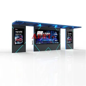 Urban Solar System Bus Shelter Multifunctional Bus Shelter Light Box Factory thumbnail-1
