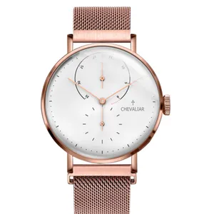 Stainless Steel Mechanical Watches Man Genuine Leather Fashion Automatic Watch thumbnail-2