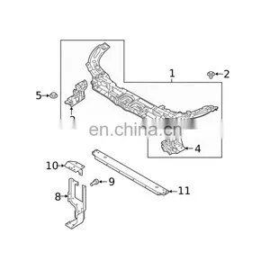 OEM LR117299 Front Radiator Support For Land Rover Range Rover Evoque 2012-2021 Front Radiator Support Core thumbnail-3