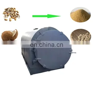 Energy Saving No Pollution Horizontal Carbonization Kiln Furnace Activated Charcoal Making Machine thumbnail-1