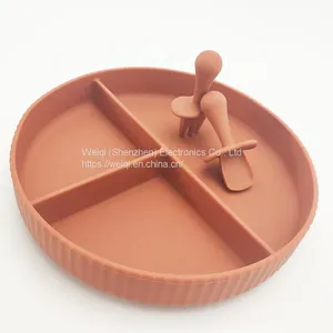 Silicone Baby Divided Plate Suction Feeding Plate Set thumbnail-5