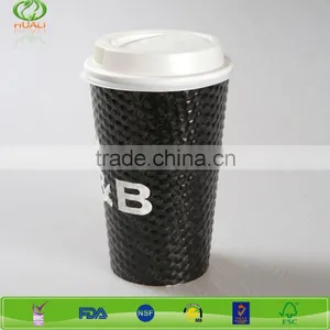 16oz Custom Cheap Embossed Paper Cup thumbnail-1