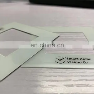 0.7mm Ultra Thin Silk-screen Printed Glass White Ceramic Fritted Printing for Electronic Glass Panel thumbnail-1