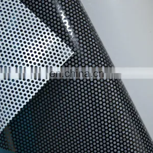 120g/140g One Way Vision Film Vinyl Roll Sticker With Wholesale Price for Car,subway Station Printable Materials Roll Best Price thumbnail-3