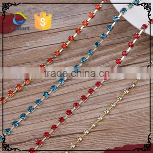Wholesale Dmc Hot Fix Rhinestone Handmade Crystal Chain thumbnail-3