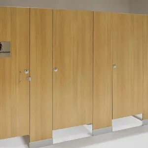 New Design Commercial HPL Toilet Cubicle Partitions Phenolic Board thumbnail-3