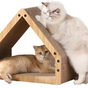 MEOW LOVE Cat Scraper Board Side Cat Scraper Pad After Cat Scraper Design Triangle thumbnail-2
