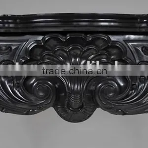 High Quality Natural Marble Black Fireplace thumbnail-3