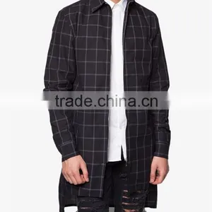 2016 Long Winter Jackets for Men Latest Fashion Plaid Jackets thumbnail-2