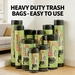 Thickened Drawstring Garbage Bags - Tear-Resistant Trash Bags for Heavy Waste thumbnail-3