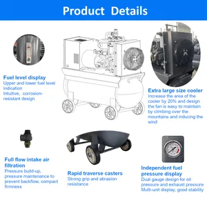 RA Series Silent Air Compressor Oil Free With Tank For Laser Cutting CNC Engraving Air Tools Workshop thumbnail-5