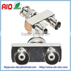 BNC 1 Male to 2 Female Tee Adapte to Change the Connector Type thumbnail-1