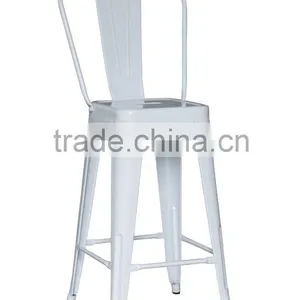 MCH-1503-1 High Backrest Replica Wide Back Metal Bar Stool Metal Furniture thumbnail-1