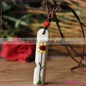 2015 New Arrive Fashion Ceramic Handmade Necklace National Whistle Pendant Necklace thumbnail-1