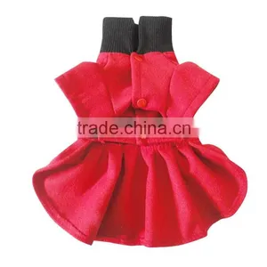 High Collar Large Skirt Dog Wool Coat Fit for Spring Autumn and Winter thumbnail-3