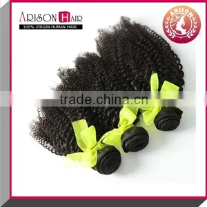 Top Grade 100% Brazilian Cheap Human Hair Kinky Curly Lace Closure With Hair Bundles thumbnail-1