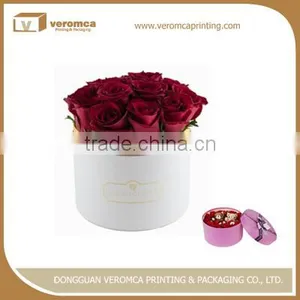 Hot Selling Cylindrical Flower Tube Box White Flower Boxes thumbnail-1
