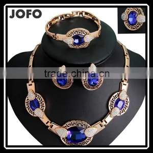 2016 New 18K Arabic Style Wedding Jewelry Set Bridal Dubai Gold Plated Jewelry Sets thumbnail-1