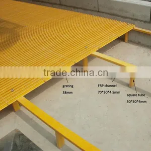 Pultrusion FRP Grate FRP Floor Grating Fiberglass Trench Grate thumbnail-1