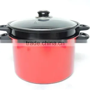 6L Carbon Steel Pasta Pot With Strainer thumbnail-5