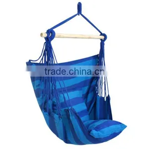 Hammock Chair Swing Hanging Outdoor Air Deluxe Porch Solid Sky Wood Patio Rope thumbnail-1