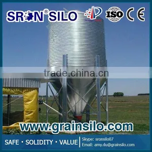 Hot Galvanized Poultry Feed Pellet 5 Tons Steel Silo for Sale Quality Choice thumbnail-1