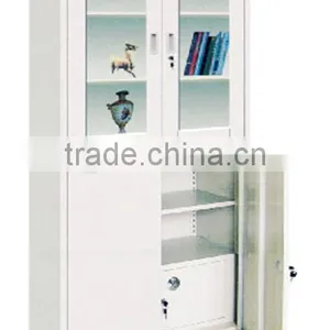 Modern Library Bookcase Wicker Metal Bookcase thumbnail-3