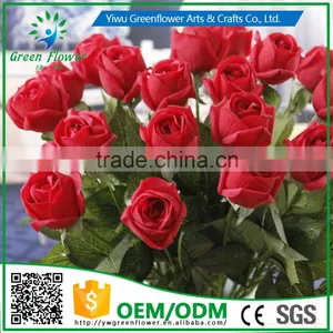 Greenflower 2016 Wholesale Real Touch Latex PU Fat Rose China Artificial Flowers Rose for Wedding Decoration thumbnail-1