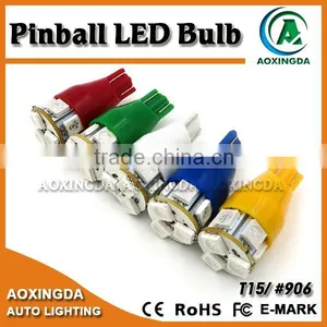 AC/DC 12V 5050 8SMD Pinball T15 906 LED Light Lamps for Pinball Flasher thumbnail-4