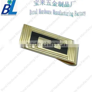 Golden Embossed Metal Money Clip With Enamel thumbnail-1