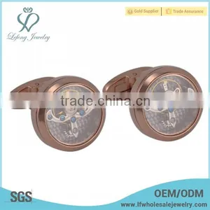 Fashion Custom Rose Gold Cufflinks,design Your Own Floating Locket Cufflinks thumbnail-1