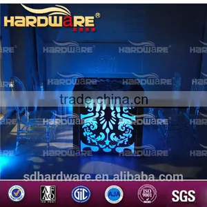 Dubai Wedding Table LED Square Stainless Steel Wedding Table thumbnail-1