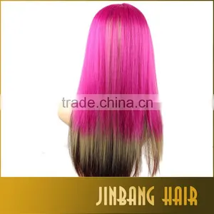 Halloween Perruque Anime Cosplay Wigs Brown Blonde Fuschia Ombre Harajuku Cosplay Wig thumbnail-3