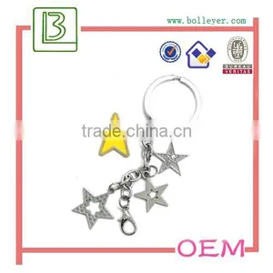 Five-pointed Star Shape Metal Keychain With Ring thumbnail-1