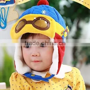Plush Children's Hat ,Head Warmer, Pilot Hat,Ball Set, Hat Plane Pattern ,Pattern thumbnail-4