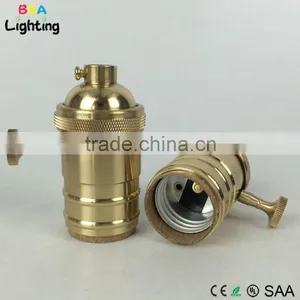 CE E27 Brass Light Socket Cord Set Socket With Switch thumbnail-3