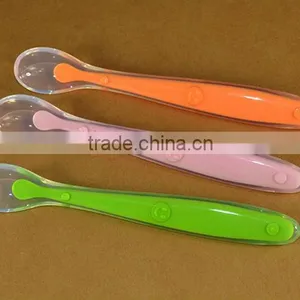 Hot Safe and Health Feeding Baby Silicone Spoon thumbnail-1